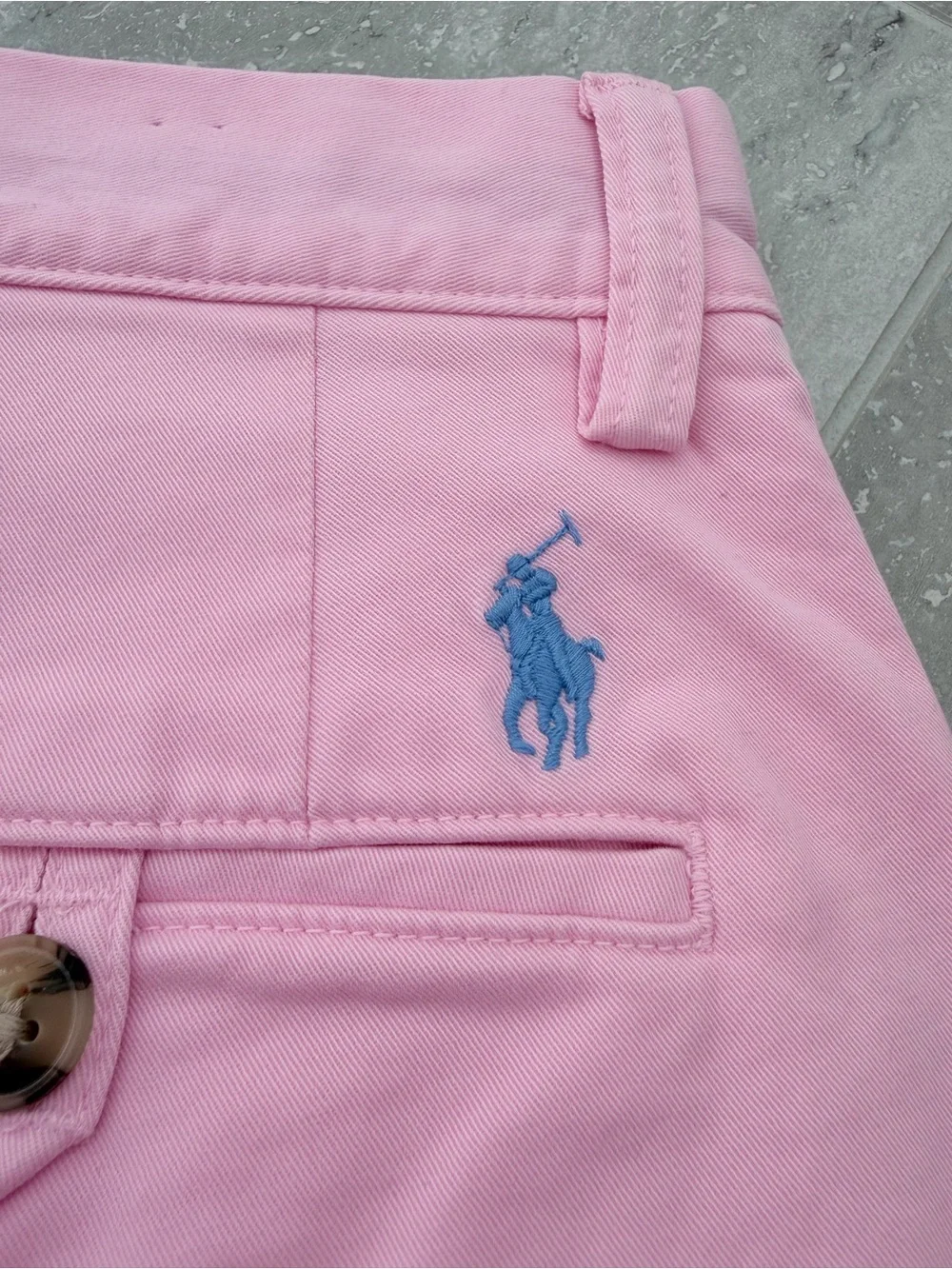Polo Ralph Lauren Mens 30 Pink Chino Shorts Classic Fit 9” Blue Pony Preppy